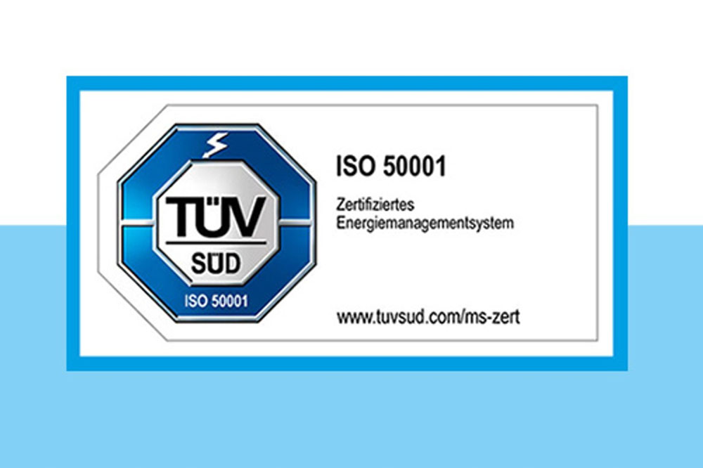TÜV-Zertifikat für Energiemanagement